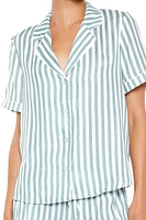 Striped Shirt & Shorts Pajama Set