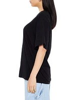 Drop-Sleeve Cotton Crew Tee