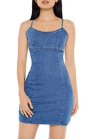 Rhinestone Denim Cami Mini Dress