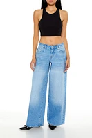 Stone Wash Low-Rise Baggy Jeans