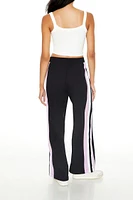 Striped High-Rise Wide-Leg Pants