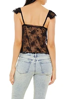 Sheer Lace Split-Front Cami