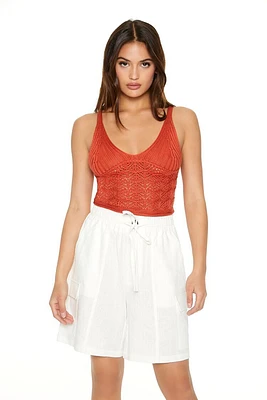 Pointelle Sweater-Knit Cami