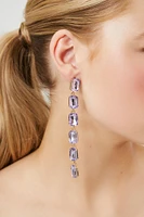 Tiered Faux Gem Drop Earrings