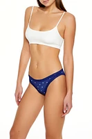 Lace-Trim Heart Bikini Panties