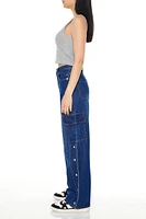 High-Rise Wide-Leg Cargo Jeans