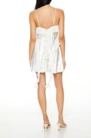 Ruffle Floral Mini Slip Dress