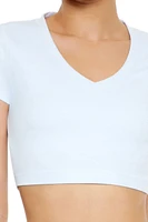 Active Cropped V-Neck Tee