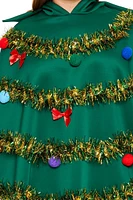 Plus Size Christmas Tree Poncho