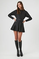 Poplin Belted Mini Shirt Dress