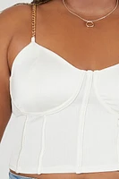 Plus Chain-Strap Bustier Cami