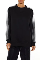 Striped-Trim Fleece Pullover