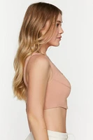 Seamless Hook-and-Eye Cropped Tank Top