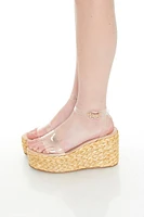 Clear Espadrille Flatform Wedges