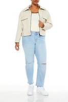 Plus Faux Leather Jacket