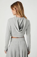 Cropped Zip-Up Hoodie
