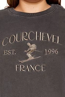 Plus Embroidered Courchevel Pullover