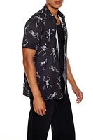 Dancing Skeleton Print Shirt