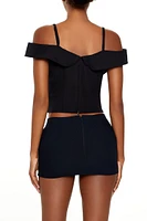 Open-Shoulder Crop Top