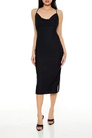 Cowl Crisscross Midi Dress