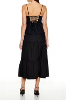 Tiered Maxi A-Line Skirt