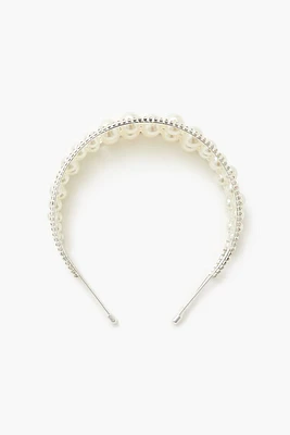 Rhinestone Faux Pearl Headband