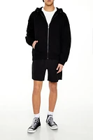 Toggle Drawstring Zip-Up Hoodie