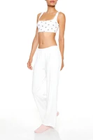 Lettuce-Edge Flare Pajama Pants