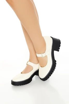 Lug-Sole Mary Jane Pumps