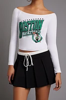 Boston Celtics Off-the-Shoulder Top