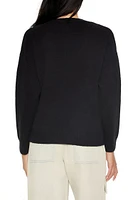 Drop-Sleeve Zip-Up Sweater