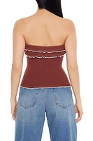 Lettuce-Edge Bow Tube Top