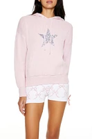 Hooded Glitter Star Sweater