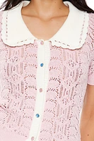 Pointelle Sweater-Knit Shirt