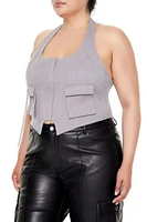 Plus Cargo Halter Top