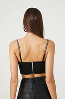 Rhinestone Bustier Cropped Cami