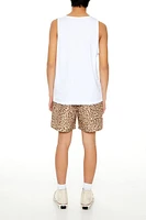 Leopard Print Swim Trunks