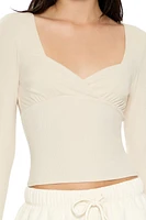 Ribbed Sweetheart Crop Top