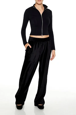 Corduroy High-Rise Wide-Leg Pants