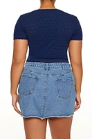 Plus Seamless Rosette Crop Top