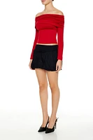 Bubble-Hem Mini Skirt