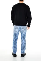 Frayed Slim-Fit Mid-Rise Jeans