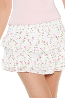 Floral Print Mini Skort