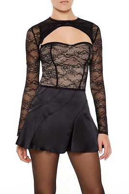 Lace Cutout Bustier Combo Top