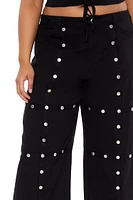 Plus Studded High-Rise Pants