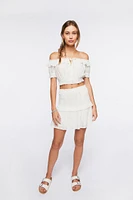 Off-the-Shoulder Top & Mini Skirt Set