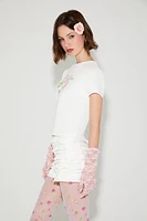 Betsey Johnson Floral Baby Tee