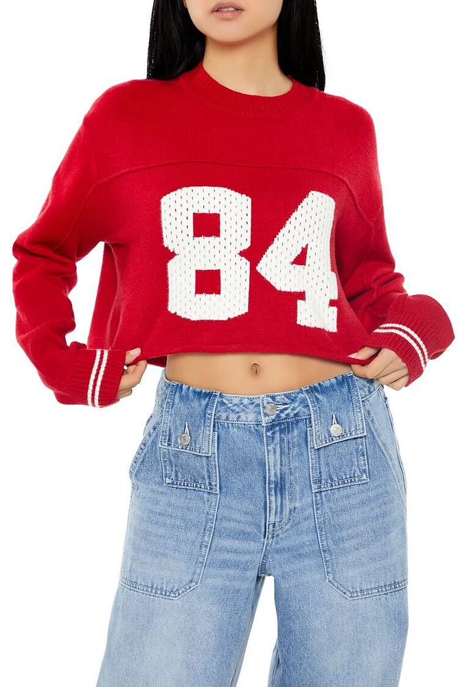 84 Varsity-Striped Sweater