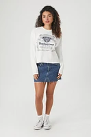 Thermal Budweiser Graphic Crop Top