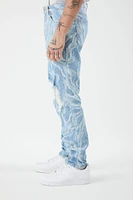 Distressed Marble Skinny Jeans